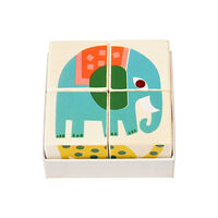REX LONDON Wooden puzzle cubes - Wild Wonders
