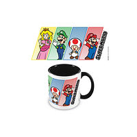 Pyramid International Super Mario (4 Colour) Black 11oz/315ml Coloured Inner Mug