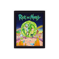 Pyramid International Rick And Morty (Portal) 10 x 8" 3D Lenticular Poster (Framed)