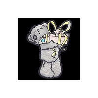 Pawprint Family Tatty Teddy with Present Sew On Patch