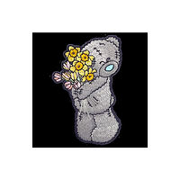 Pawprint Family Tatty Teddy with Flowers Sew On Patch