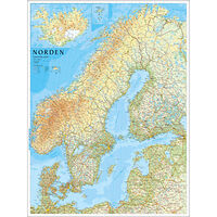 Kartförlaget Norden väggkarta 1:2m, miljö i papptub, Kartförlaget
