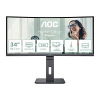 AOC AOC CU34P3CV platta pc-skärmar 86,4 cm (34") 3440 x 1440 pixlar UltraWide Quad HD LED Svart