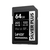 LEXAR Lexar SDXC Professional SILVER Plus 1066x UHS-I/U3/A2/4K R205/W100 (V30) 64GB