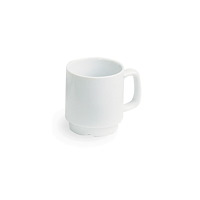 No Brand Mugg med öra porslin 26cl vit 6/fp