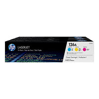 Hewlett-Packard HP 126A - 3-pack - gul, cyan, magenta - original - LaserJet - tonerkassett (CF341A)