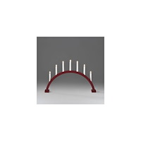 KONSTSMIDE Elljusstake 7 ljus 59x38,5cm trä röd