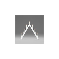 KONSTSMIDE Elljusstake 7 ljus vikbar 56x56 trä vit