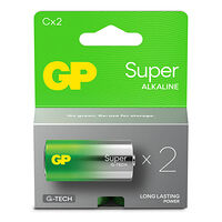 GP Super Alkaline Battery C LR14 2-pack