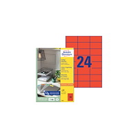 AVERY Etikett AVERY röd 70x37mm 2400/fp