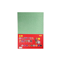 Sense Glitterpapper, 180 g, 10 ark, 10 färger