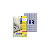 AVERY Etikett Slitst. 25,4x10mm silver 3780/fp