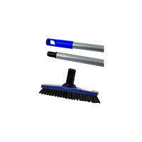 MAX Kantborste MAX med skaft silver/blå