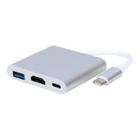 Gembird Gembird A-CM-HDMIF-02-SV - dockningsstation - USB-C 3.1 / Thunderbolt 3 - HDMI
