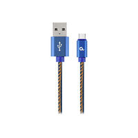 Gembird Cablexpert Premium jeans (denim) - USB typ C-kabel - 24 pin USB-C till USB - 1 m