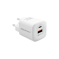 Qoltec Qoltec strömadapter - GaN - USB typ A, USB-C - 35 Watt