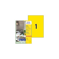 AVERY Etikett AVERY neongul 210x297mm 100/fp