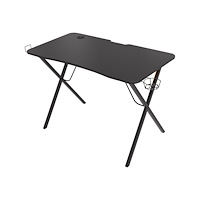NATEC Genesis Holm 200 RGB - skrivbord - rectangular with contoured corners - svart