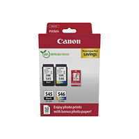 CANON Canon PG-545 / CL-546 Value Pack - 2-pack - svart, färg (cyan, magenta, gul) - original - bläckpatron/papperssats