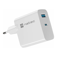 NATEC Natec Ribera strömadapter - GaN - USB, USB-C - 45 Watt