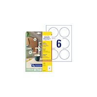 AVERY Etikett AVERY papper Ø80mm vit 60/fp