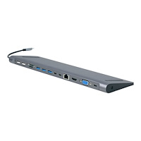 Gembird Cablexpert A-CM-COMBO9-01 - dockningsstation - USB-C 3.1 - HDMI, VGA - 1GbE