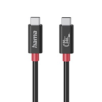 Hama Cable USB-C USB 4.0 Gen4 80 Gbit/s 240W 1.0m Black