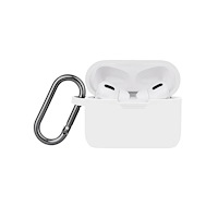 NORTH Airpods Pro Skyddsväska Silicone Karbinhängare Vit