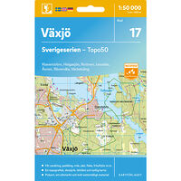 Kartförlaget 17 Växjö Sverigeserien Topo50