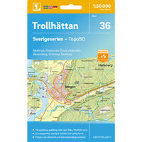 Kartförlaget 36 Trollhättan Sverigeserien Topo50