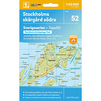 Kartförlaget 52 Stockholms skärgård södra Sverigeserien Topo50