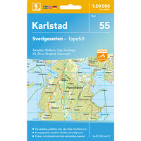 Kartförlaget 55 Karlstad Sverigeserien Topo50