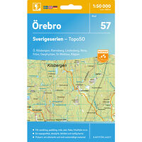 Kartförlaget 57 Örebro Sverigeserien Topo50