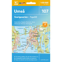 Kartförlaget 107 Umeå Sverigeserien Topo50