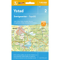 Kartförlaget 2 Ystad Sverigeserien Topo50