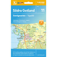 Kartförlaget 11 Södra Gotland Sverigeserien Topo50