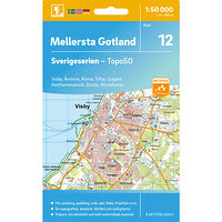 Kartförlaget 12 Mellersta Gotland Sverigeserien Topo50