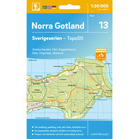 Kartförlaget 13 Norra Gotland Sverigeserien Topo50