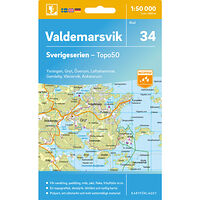 Kartförlaget 34 Valdemarsvik Sverigeserien Topo50