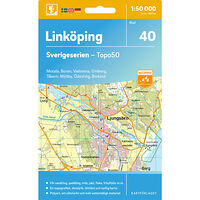 Kartförlaget 40 Linköping Sverigeserien Topo50
