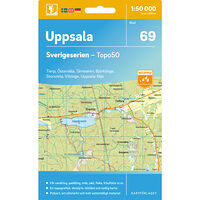 Kartförlaget 69 Uppsala Sverigeserien Topo50