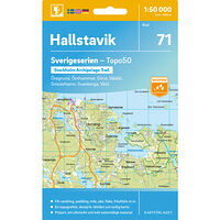 Kartförlaget 71 Hallstavik Sverigeserien Topo50