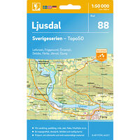 Kartförlaget 88 Ljusdal Sverigeserien Topo50