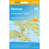 Kartförlaget 92 Hennan Sverigeserien Topo50
