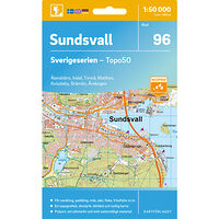 Kartförlaget 96 Sundsvall Sverigeserien Topo50