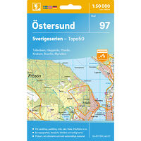 Kartförlaget 97 Östersund Sverigeserien Topo50
