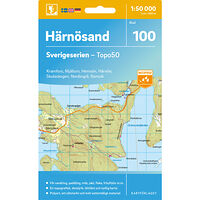 Kartförlaget 100 Härnösand Sverigeserien Topo50