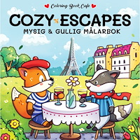 Legind A/S Cozy Escapes. Mysig och gullig Cozy Coloring målarbok från Coloring Book Cafe (häftad)