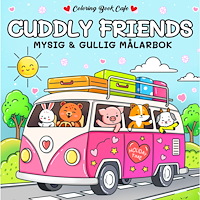 Legind A/S Cuddly Friends. Mysig och gullig Cozy Coloring målarbok från Coloring Book Cafe (häftad)