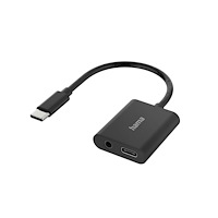 Hama Audio Adapter 2in1 USB-C to 3,5mm Jack/USB-C Socket